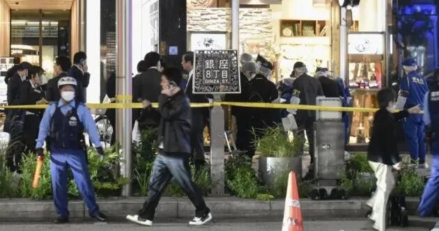 日本东京银座八丁目发生抢劫